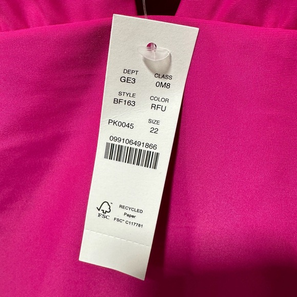 NWT J Crew V-neck One-piece Size 24 - Picture 5 of 6